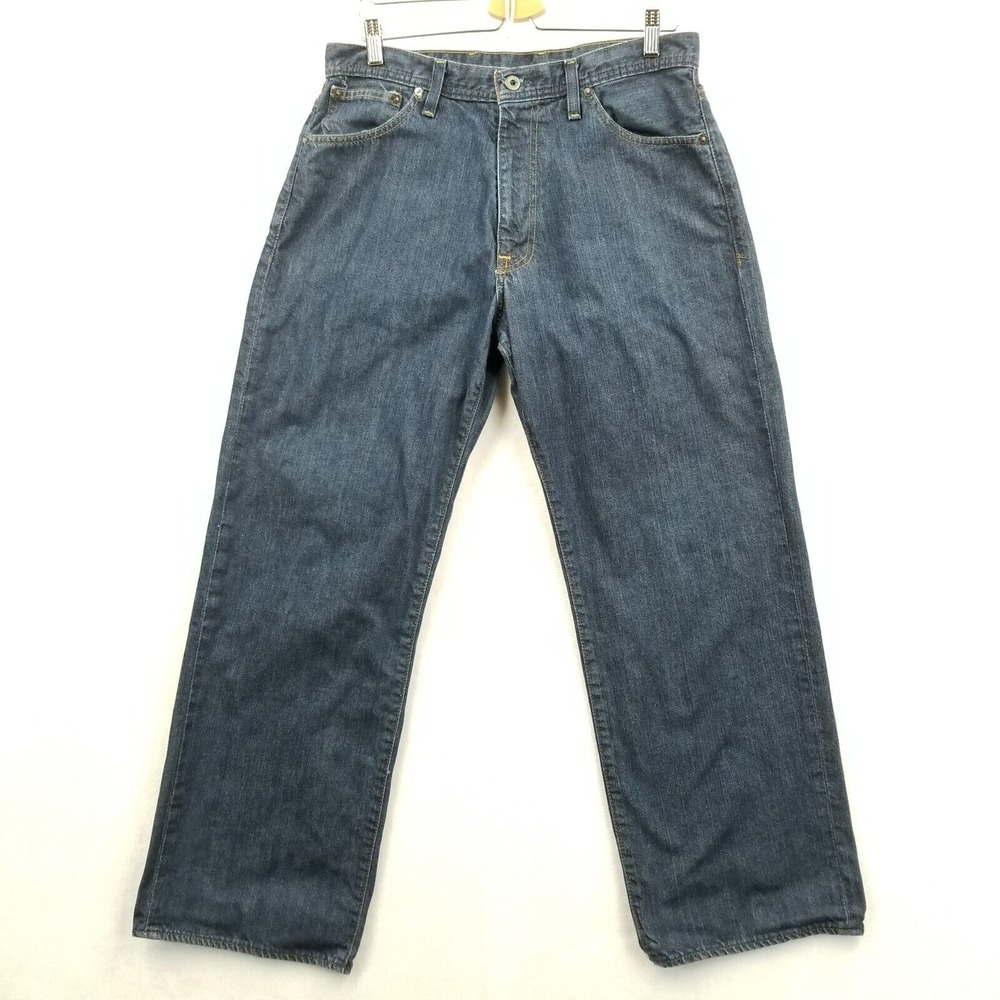 Polo Jeans Co Jeans Men 32 x 27.5 Blue Cotton Loose Baggy Dark Ralph Lauren